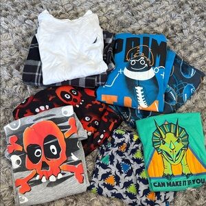 Colorful Graphic T-Shirts and Pajama Set